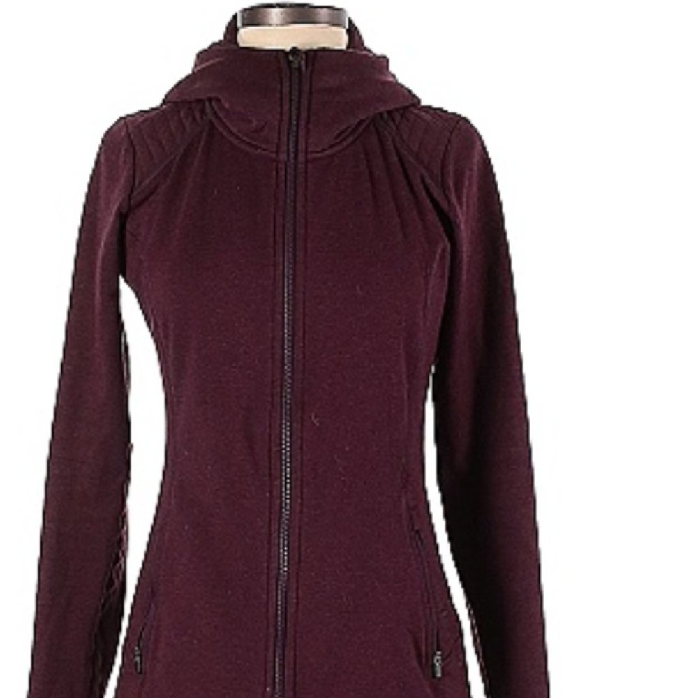Athleta Maroon Zip Up Hoodie | Size XS